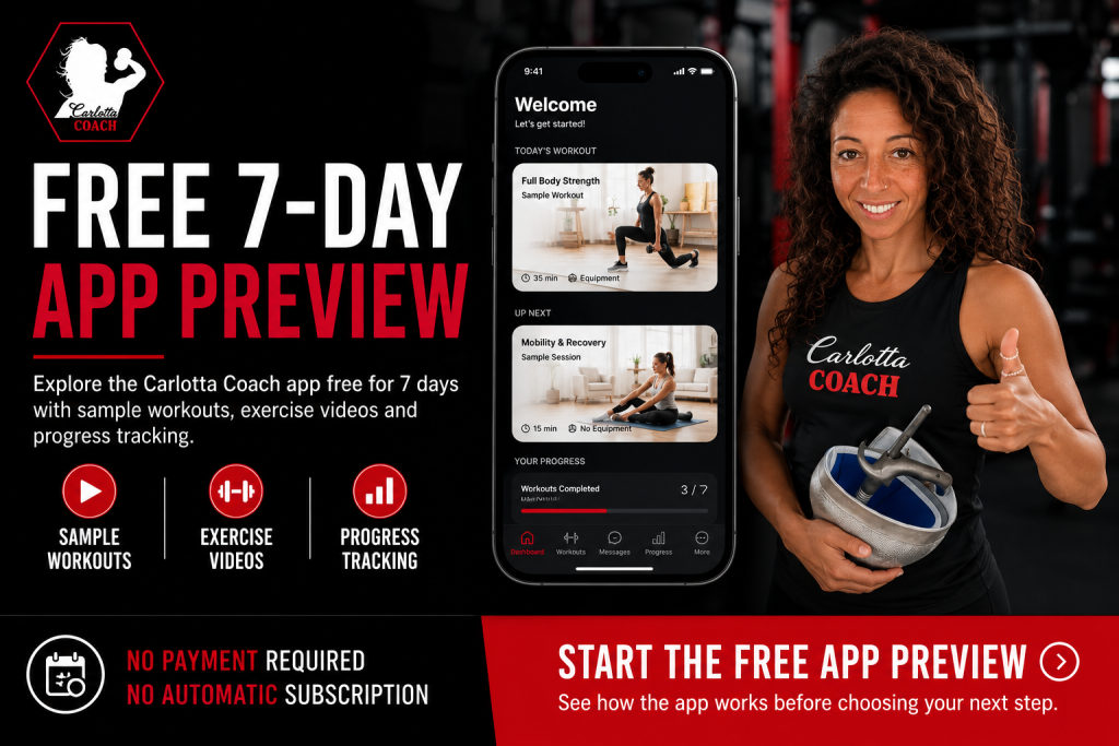 Carlotta Coach free seven-day training app trial